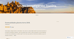 Desktop Screenshot of investigacioninsolita.com